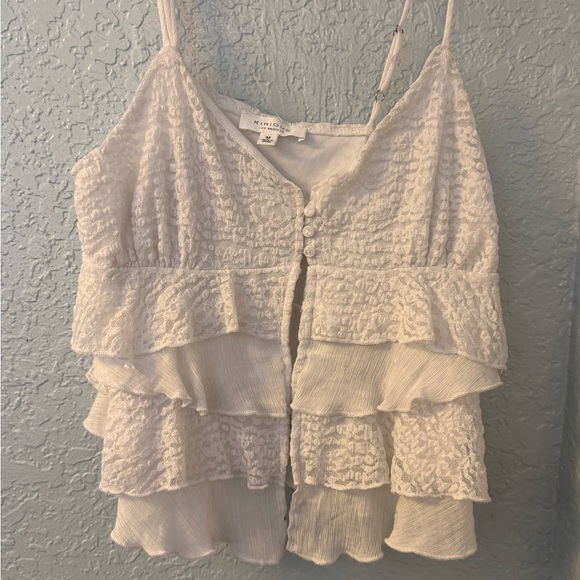 New Look White Layered Lace Camisole - Picture 1 of 2